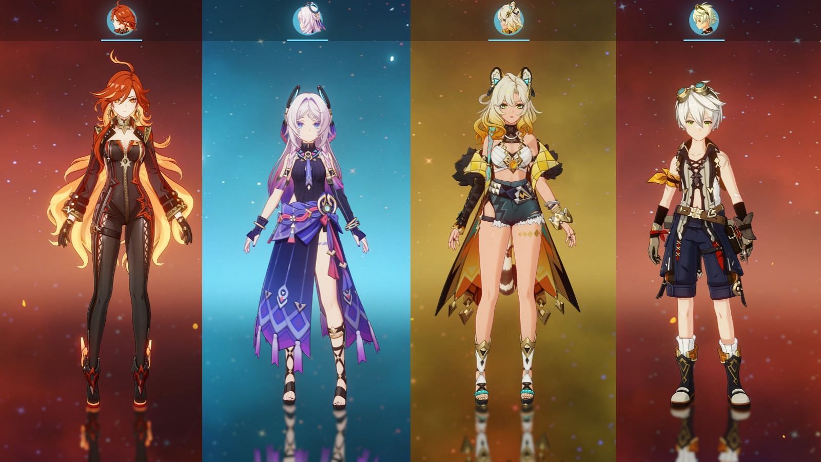 Mavuika, Citlali, Xilonen, and Bennett (Image via HoYoverse)